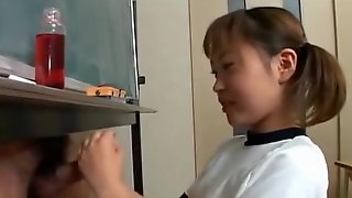 Japanese cutie Itsuki Wakana wanks a..