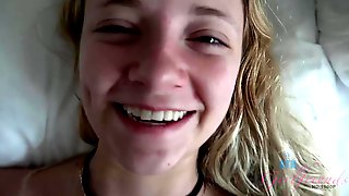 POV Action With Cute Blond Riley Star