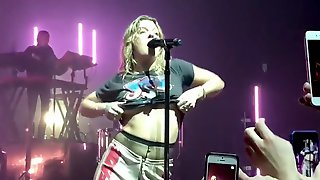 Swedish brunette talking about her body..