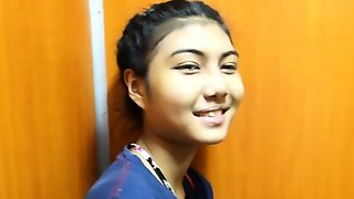 Thai angel does her superlatively good..