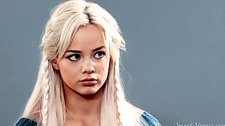 Naughty blonde student Elsa Jean lures..