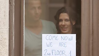 Couple invites voyeur MILF for a 3some