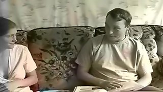 Redhead Wife stops his studies for sex..