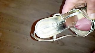Heels Job Shoejob Golden Sandals peep..